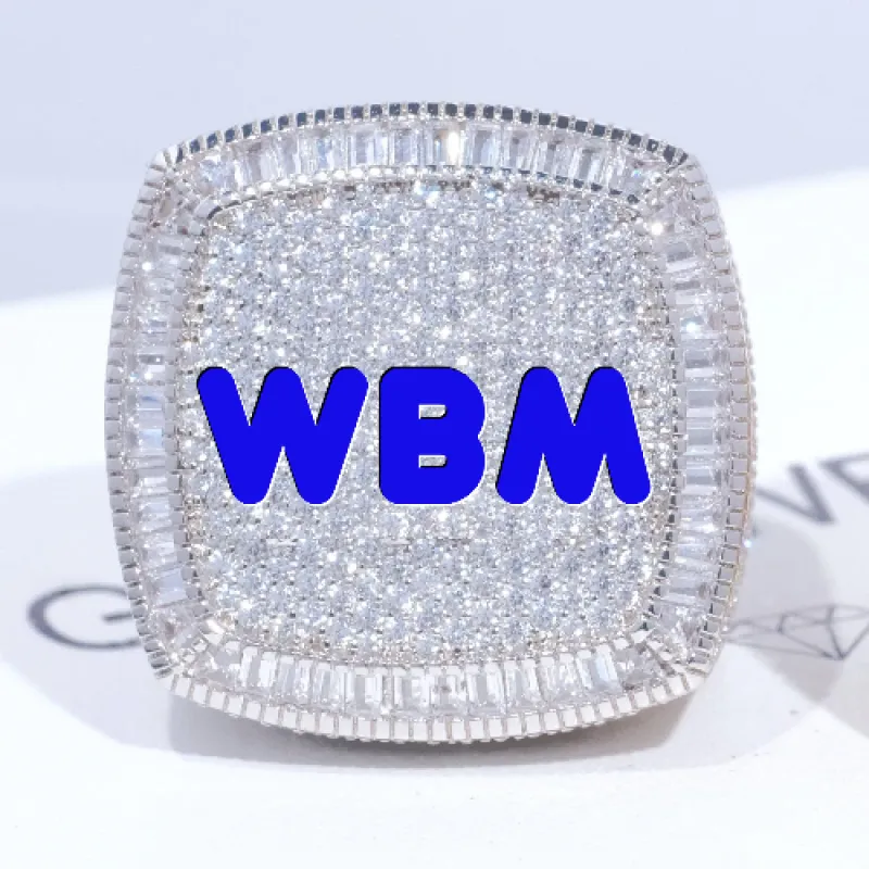 CUSTOM LETTER 3D ICED RING sold by The GUU Shop