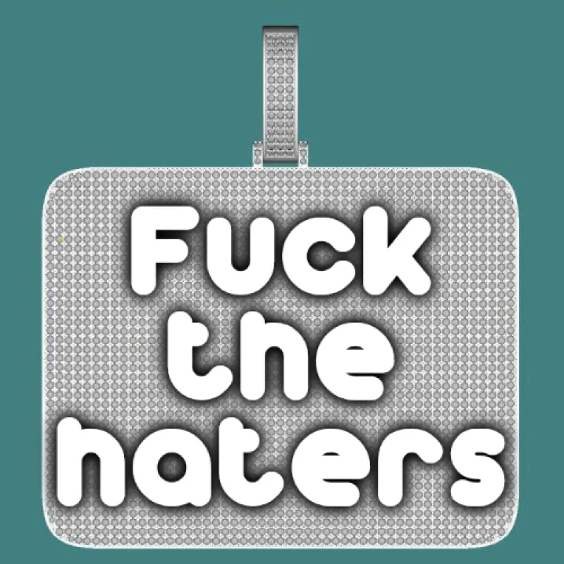 CUSTOM LETTER NECKLACE 3D BIG SQUARE sold by The GUU Shop