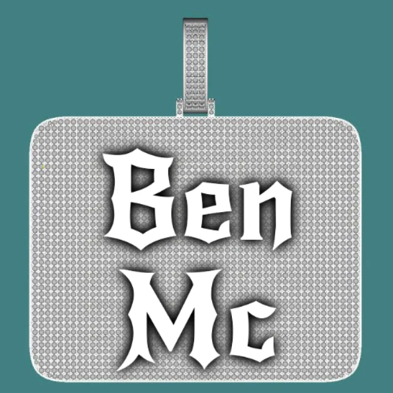 CUSTOM LETTER NECKLACE 3D BIG SQUARE sold by The GUU Shop