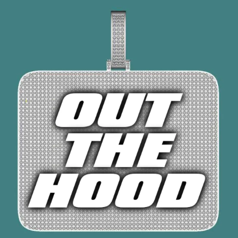 CUSTOM LETTER NECKLACE 3D BIG SQUARE sold by The GUU Shop