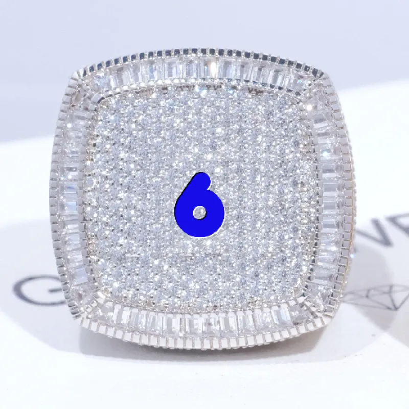 CUSTOM LETTER 3D ICED RING sold by The GUU Shop