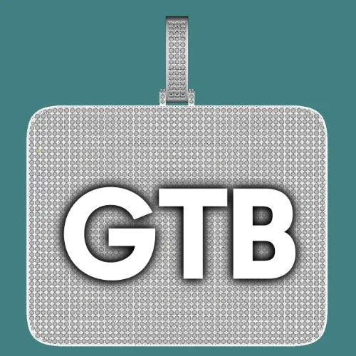 CUSTOM LETTER NECKLACE 3D BIG SQUARE sold by The GUU Shop