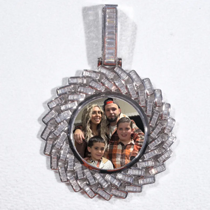 Large 3D Baguette Custom Picture Pendant sold by The GUU Shop