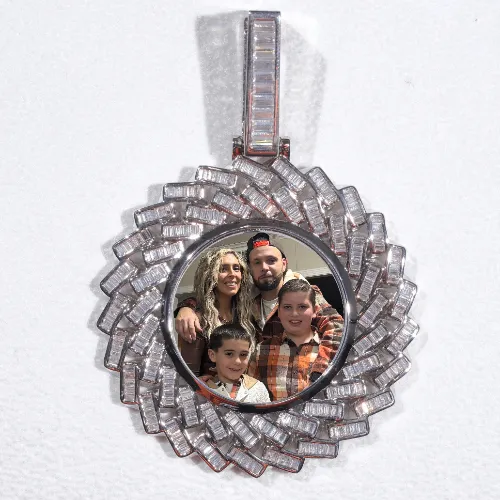 Large 3D Baguette Custom Picture Pendant sold by The GUU Shop