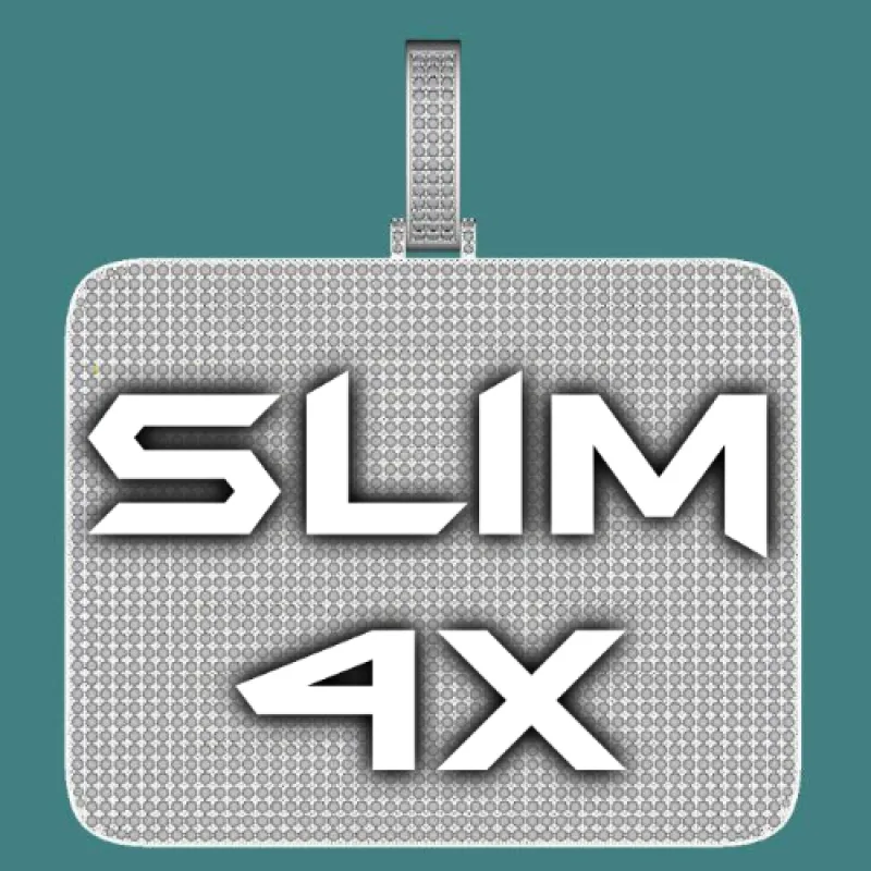 CUSTOM LETTER NECKLACE 3D BIG SQUARE sold by The GUU Shop