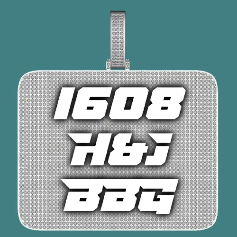 CUSTOM LETTER NECKLACE 3D BIG SQUARE sold by The GUU Shop