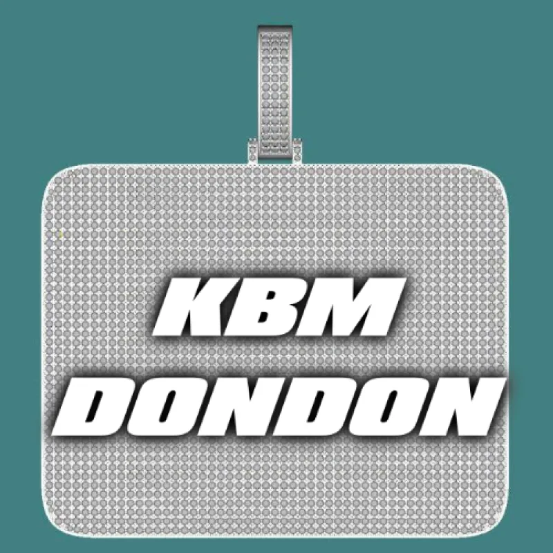 CUSTOM LETTER NECKLACE 3D BIG SQUARE sold by The GUU Shop