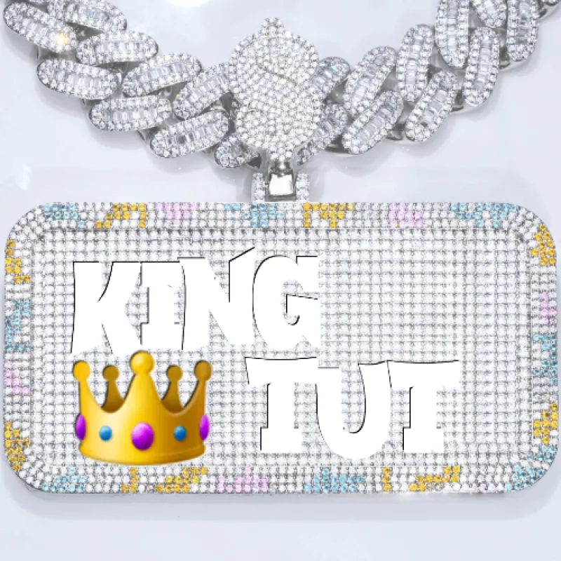 CUSTOM LETTER NECKLACE 3D COLORFUL SQUARE sold by The GUU Shop