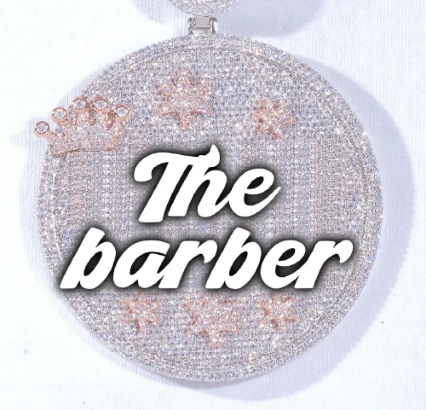 CUSTOM LETTER NECKLACE 3D BIG CROWN DISC made by The GUU Shop