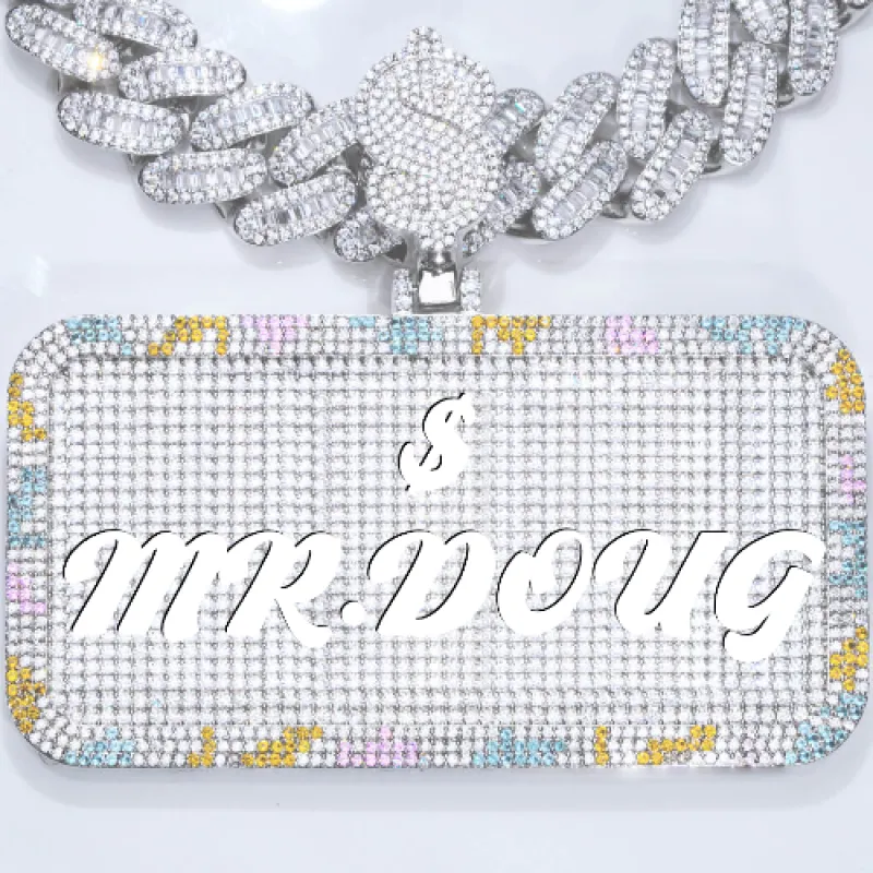 CUSTOM LETTER NECKLACE 3D COLORFUL SQUARE sold by The GUU Shop