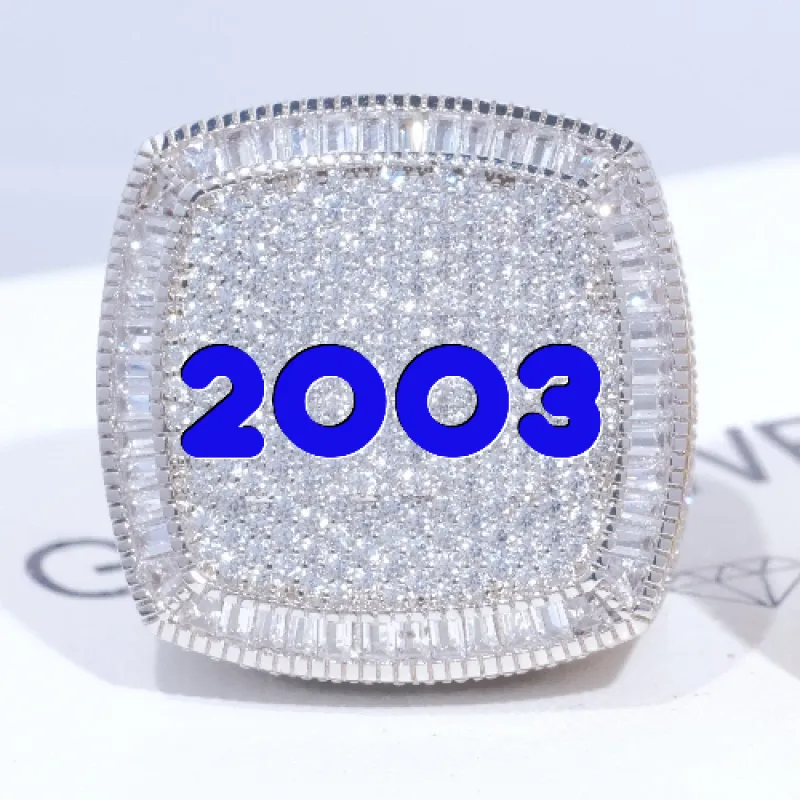 CUSTOM LETTER 3D ICED RING sold by The GUU Shop