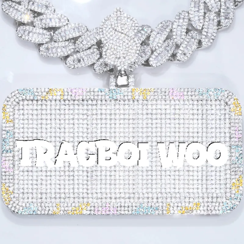 CUSTOM LETTER NECKLACE 3D COLORFUL SQUARE sold by The GUU Shop