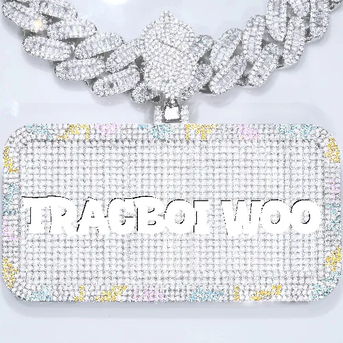 CUSTOM LETTER NECKLACE 3D COLORFUL SQUARE sold by The GUU Shop