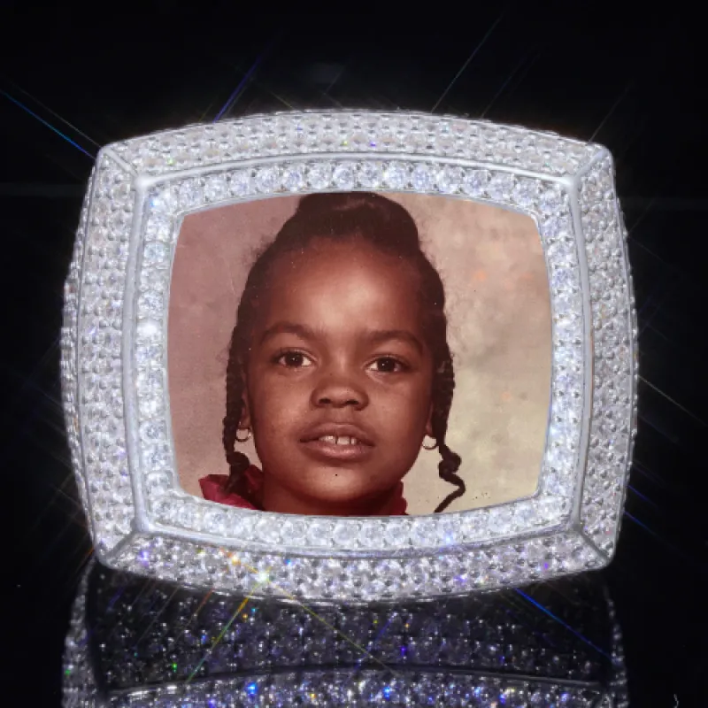 3D CUSTOM PICTURE ICED RING sold by The GUU Shop