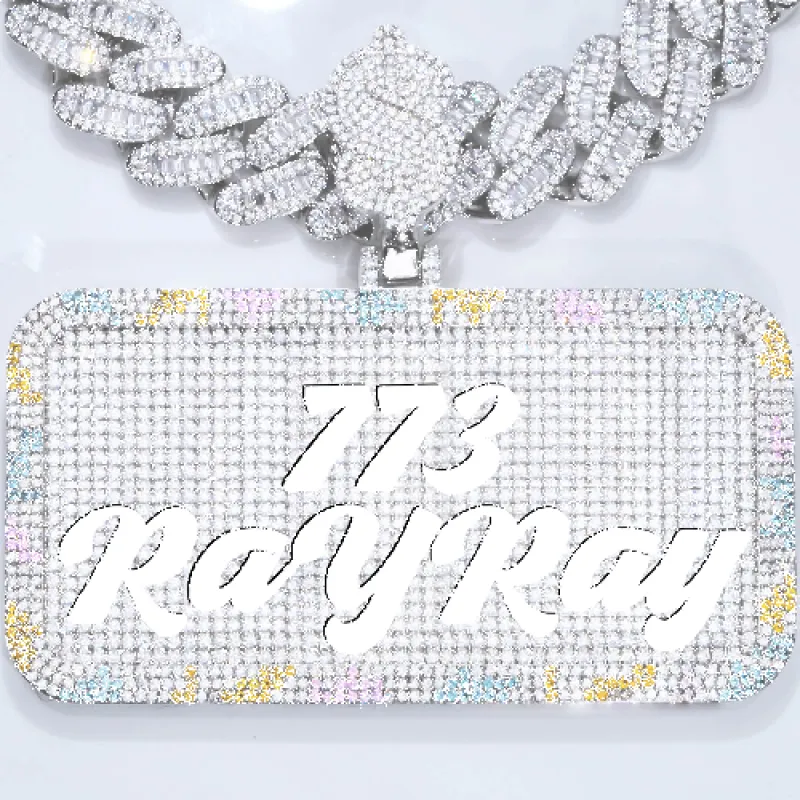 CUSTOM LETTER NECKLACE 3D COLORFUL SQUARE sold by The GUU Shop