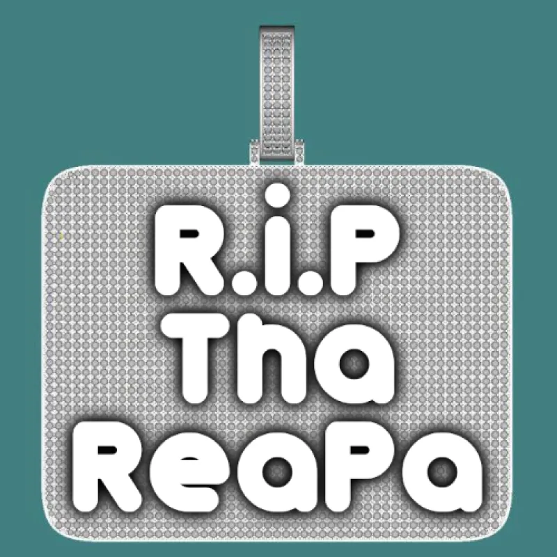 CUSTOM LETTER NECKLACE 3D BIG SQUARE sold by The GUU Shop