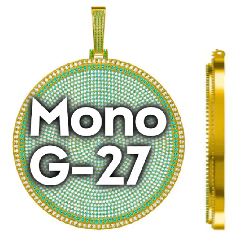 CUSTOM LETTER NECKLACE 3D BIG DISC sold by The GUU Shop