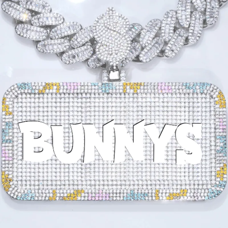 CUSTOM LETTER NECKLACE 3D COLORFUL SQUARE sold by The GUU Shop