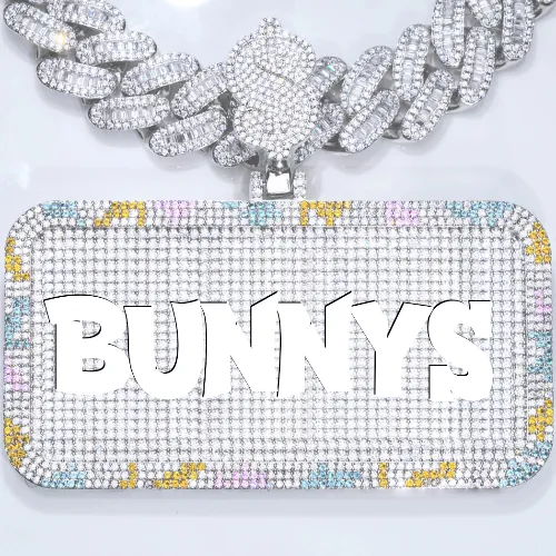 CUSTOM LETTER NECKLACE 3D COLORFUL SQUARE sold by The GUU Shop