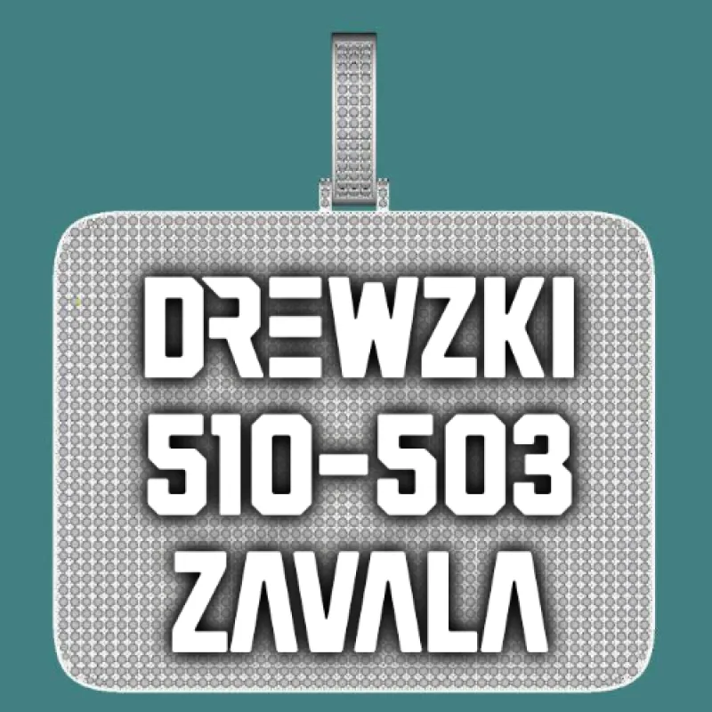 CUSTOM LETTER NECKLACE 3D BIG SQUARE sold by The GUU Shop