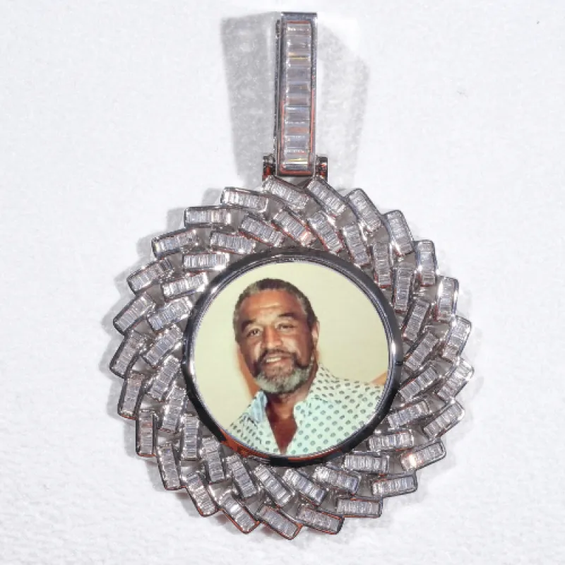 Large 3D Baguette Custom Picture Pendant sold by The GUU Shop