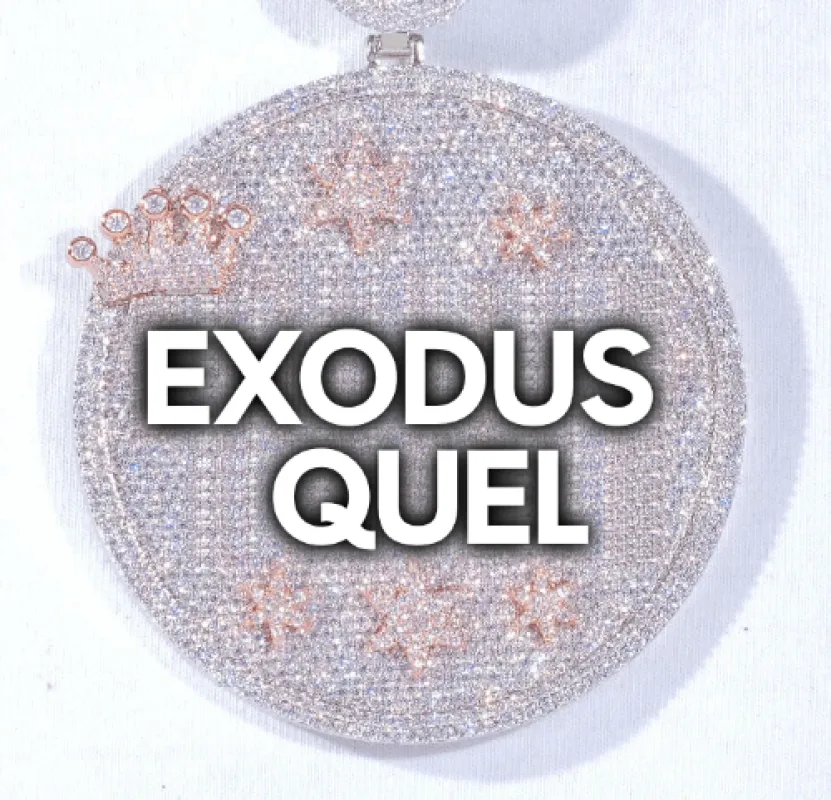 CUSTOM LETTER NECKLACE 3D BIG CROWN DISC sold by The GUU Shop