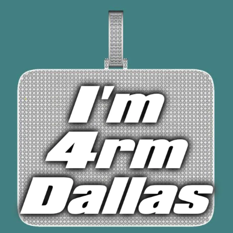 CUSTOM LETTER NECKLACE 3D BIG SQUARE sold by The GUU Shop