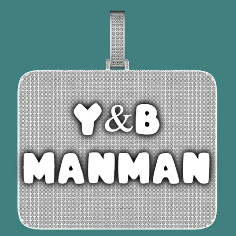 CUSTOM LETTER NECKLACE 3D BIG SQUARE sold by The GUU Shop