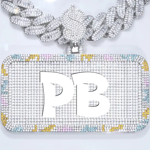 CUSTOM LETTER NECKLACE 3D COLORFUL SQUARE sold by The GUU Shop