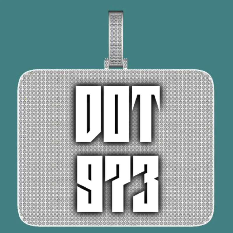 CUSTOM LETTER NECKLACE 3D BIG SQUARE sold by The GUU Shop