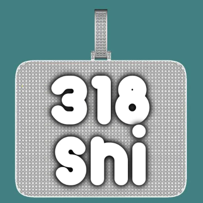 CUSTOM LETTER NECKLACE 3D BIG SQUARE sold by The GUU Shop