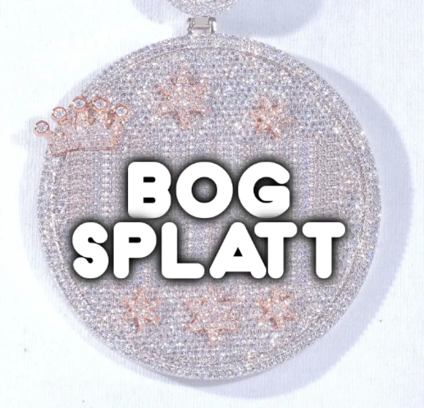 CUSTOM LETTER NECKLACE 3D BIG CROWN DISC sold by The GUU Shop