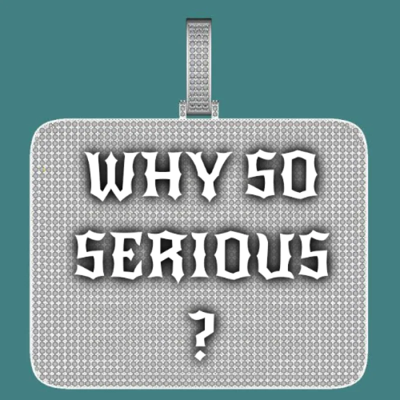 CUSTOM LETTER NECKLACE 3D BIG SQUARE sold by The GUU Shop