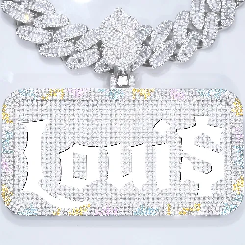 CUSTOM LETTER NECKLACE 3D COLORFUL SQUARE sold by The GUU Shop