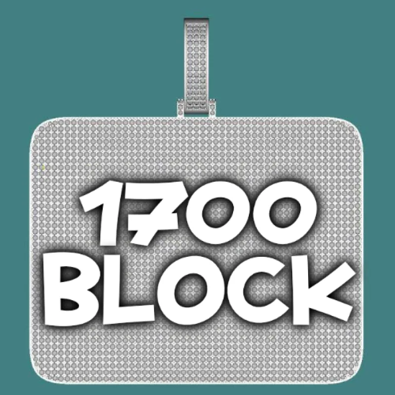 CUSTOM LETTER NECKLACE 3D BIG SQUARE sold by The GUU Shop