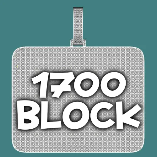 CUSTOM LETTER NECKLACE 3D BIG SQUARE sold by The GUU Shop