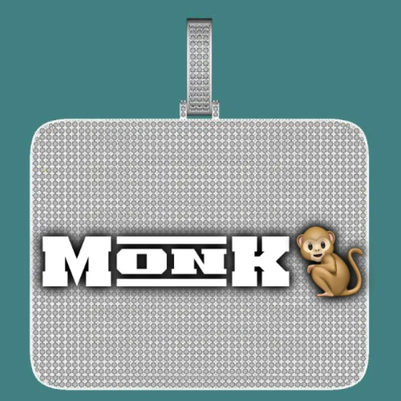 CUSTOM LETTER NECKLACE 3D BIG SQUARE sold by The GUU Shop