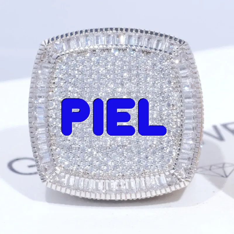 CUSTOM LETTER 3D ICED RING sold by The GUU Shop