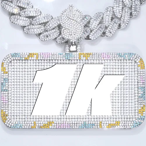 CUSTOM LETTER NECKLACE 3D COLORFUL SQUARE sold by The GUU Shop