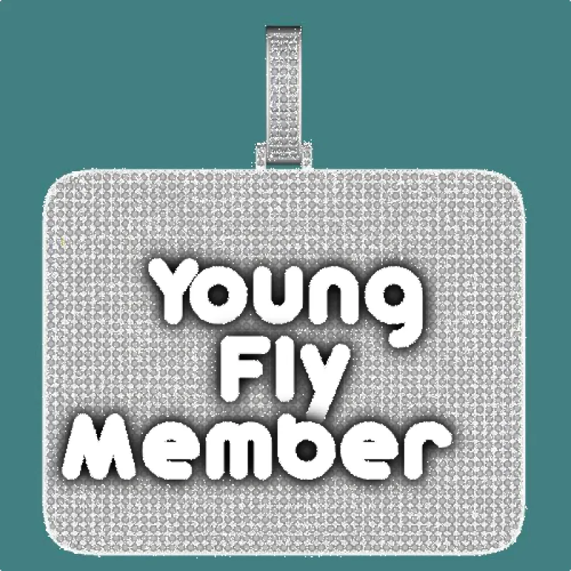 CUSTOM LETTER NECKLACE 3D BIG SQUARE sold by The GUU Shop