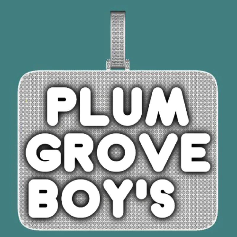 CUSTOM LETTER NECKLACE 3D BIG SQUARE sold by The GUU Shop