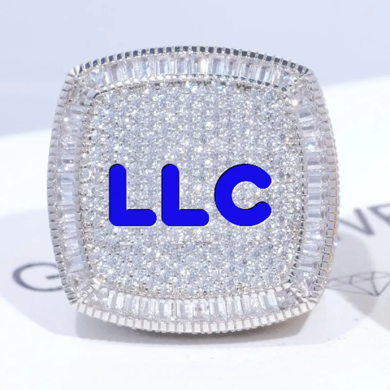 CUSTOM LETTER 3D ICED RING sold by The GUU Shop