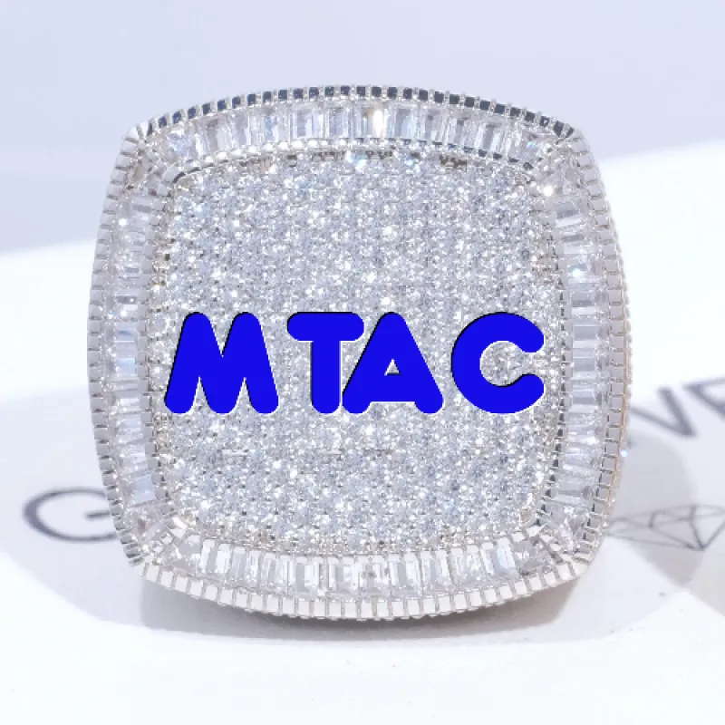 CUSTOM LETTER 3D ICED RING sold by The GUU Shop