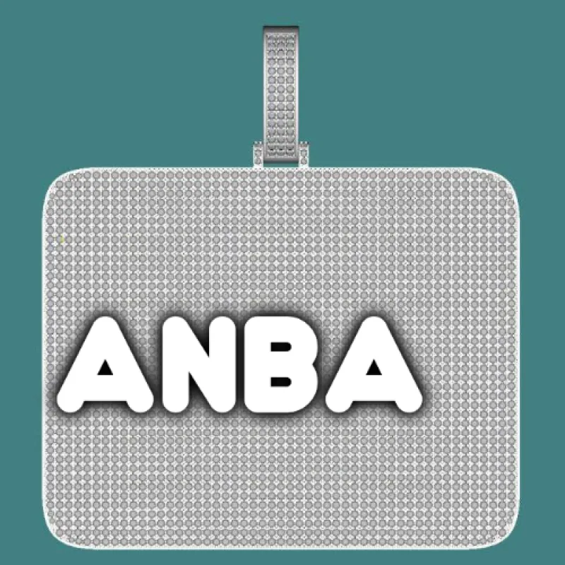 CUSTOM LETTER NECKLACE 3D BIG SQUARE sold by The GUU Shop