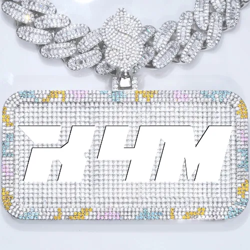 CUSTOM LETTER NECKLACE 3D COLORFUL SQUARE sold by The GUU Shop