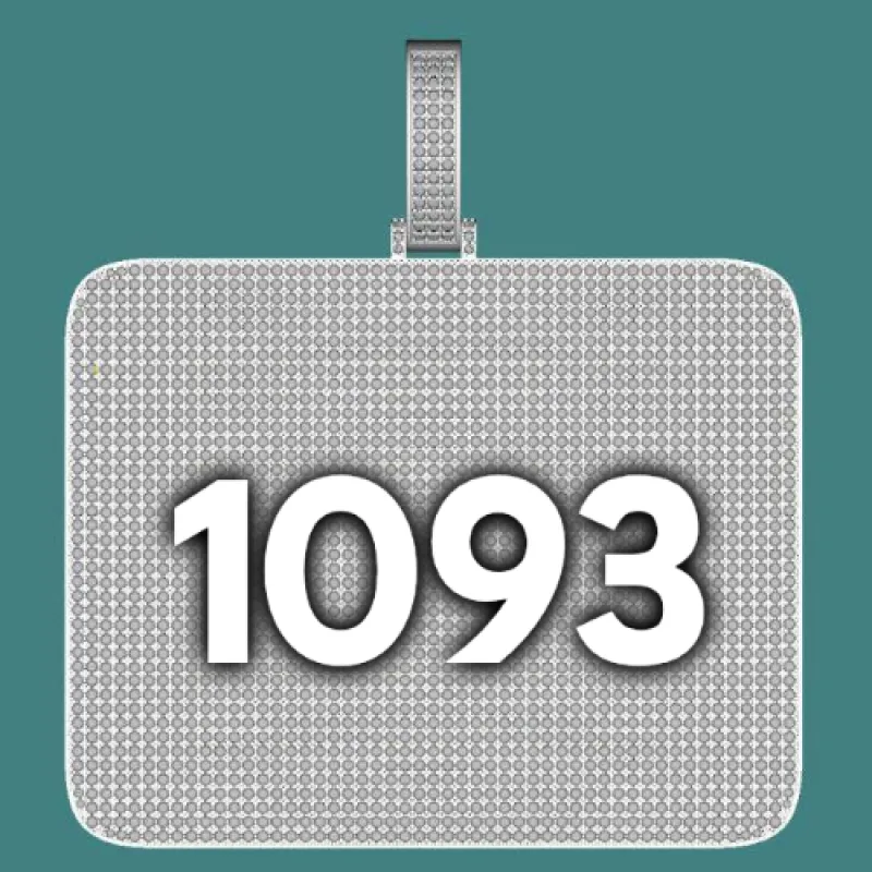 CUSTOM LETTER NECKLACE 3D BIG SQUARE sold by The GUU Shop