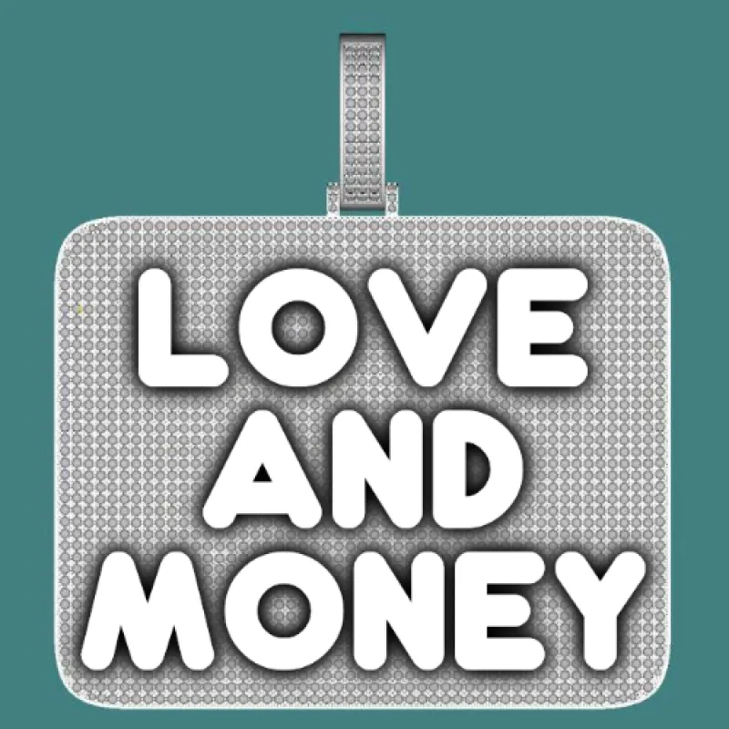 CUSTOM LETTER NECKLACE 3D BIG SQUARE sold by The GUU Shop