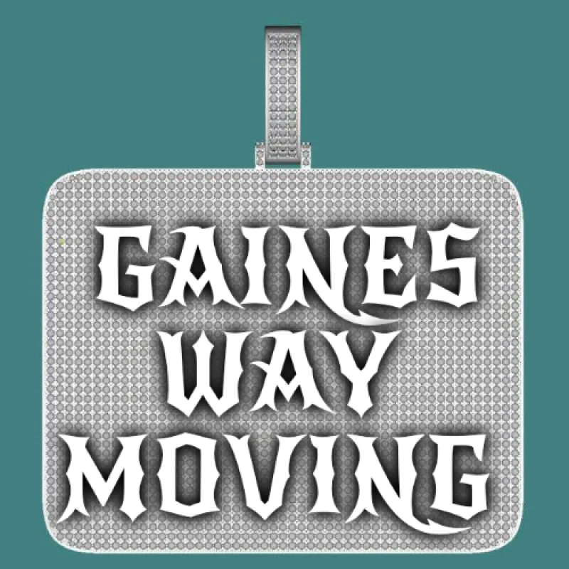 CUSTOM LETTER NECKLACE 3D BIG SQUARE sold by The GUU Shop