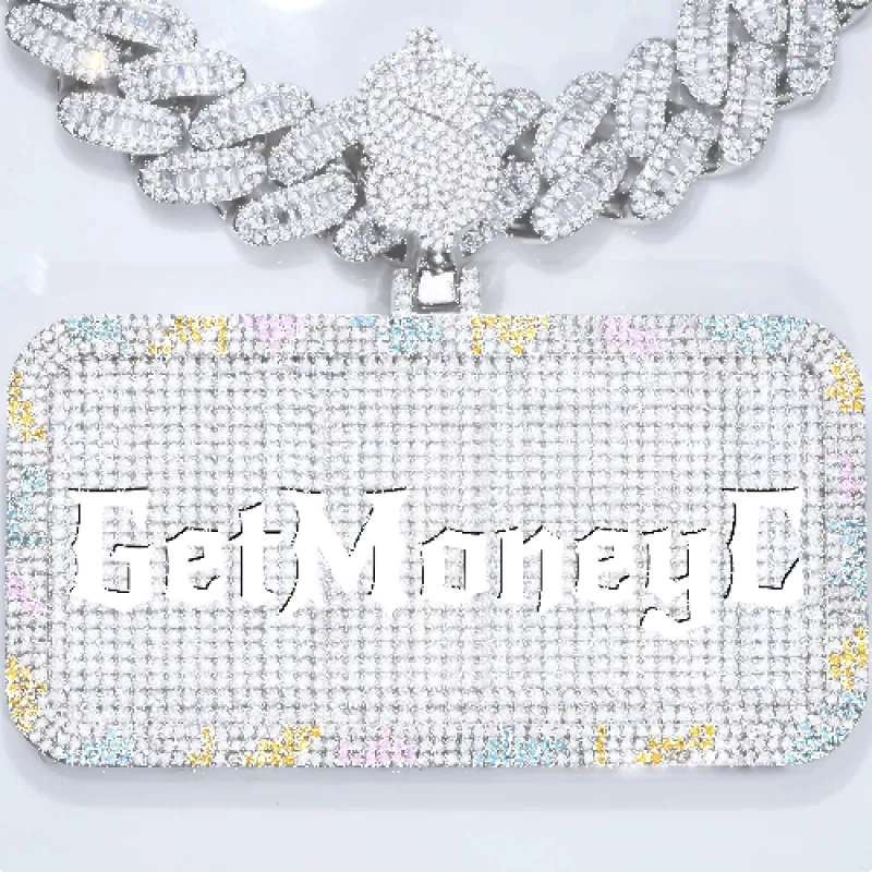 CUSTOM LETTER NECKLACE 3D COLORFUL SQUARE sold by The GUU Shop