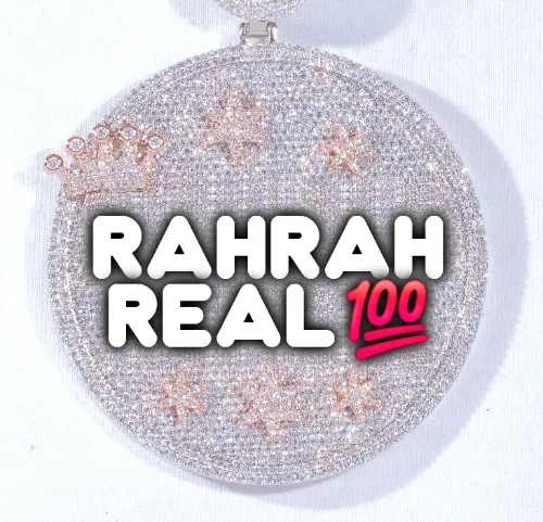 CUSTOM LETTER NECKLACE 3D BIG CROWN DISC sold by The GUU Shop